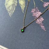 Icy A-Grade Imperial Green Jadeite Petite Dolly Pendant (Champagne) No.172640