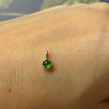 Icy A-Grade Imperial Green Jadeite Petite Dolly Pendant (Champagne) No.172640