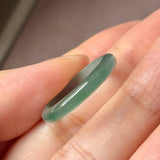18.2mm Icy A-Grade Natural Bluish Green Jadeite Slim Cut Ring Band No. 162636