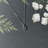 Icy A-Grade Imperial Green Jadeite Petite Dolly Pendant (White) No.172641