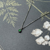Icy A-Grade Imperial Green Jadeite Petite Dolly Pendant (White) No.172641