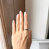 16.2mm Icy A-Grade Natural Blue Green Jadeite Slim Cut Ring Band No. 162638