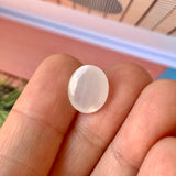 4.7cts A-Grade Natural White Jadeite Oval Cabochon No.130152