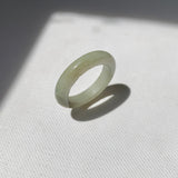 17.7mm A-Grade Natural Light Yellowish Green Jadeite Ring Band No. 161401