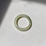17.7mm A-Grade Natural Light Yellowish Green Jadeite Ring Band No. 161401