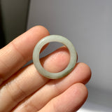 17.7mm A-Grade Natural Light Yellowish Green Jadeite Ring Band No. 161401
