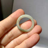 17.7mm A-Grade Natural Light Yellowish Green Jadeite Ring Band No. 161401