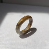 17.7mm A-Grade Natural Russet Grey Jadeite Ring Band No. 161837