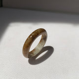 17.7mm A-Grade Natural Russet Grey Jadeite Ring Band No. 161837