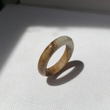 17.7mm A-Grade Natural Russet Grey Jadeite Ring Band No. 161837