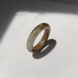 17.7mm A-Grade Natural Russet Grey Jadeite Ring Band No. 161837