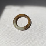 17.7mm A-Grade Natural Russet Grey Jadeite Ring Band No. 161837