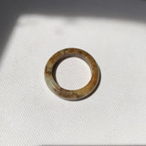 17.7mm A-Grade Natural Russet Grey Jadeite Ring Band No. 161837