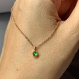 Icy A-Grade Imperial Green Jadeite Petite Dolly Pendant (Rose) No.172642
