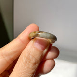 17.7mm A-Grade Natural Russet Grey Jadeite Ring Band No. 161837