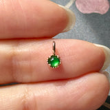 Icy A-Grade Imperial Green Jadeite Petite Dolly Pendant (Rose) No.172642