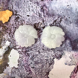 16.9 cts A-Grade Natural Lavender Jadeite Peony Flower Pair No.180668
