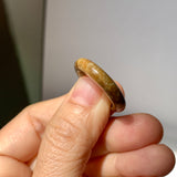 17.7mm A-Grade Natural Russet Grey Jadeite Ring Band No. 161837