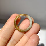 17.7mm A-Grade Natural Russet Grey Jadeite Ring Band No. 161837