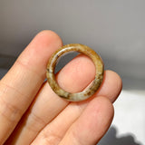 17.7mm A-Grade Natural Russet Grey Jadeite Ring Band No. 161837