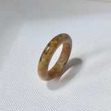 17.7mm A-Grade Natural Brown Jadeite Ring Band No. 161886