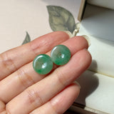 A-Grade Natural Imperial Green Jadeite Donut Pair No.180855