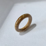 17.7mm A-Grade Natural Brown Jadeite Ring Band No. 161886