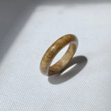 17.7mm A-Grade Natural Brown Jadeite Ring Band No. 161886