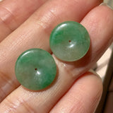 A-Grade Natural Imperial Green Jadeite Donut Pair No.180855