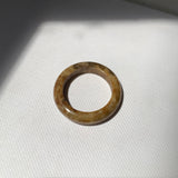 17.7mm A-Grade Natural Brown Jadeite Ring Band No. 161886