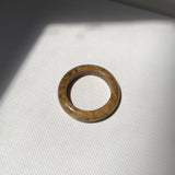17.7mm A-Grade Natural Brown Jadeite Ring Band No. 161886