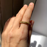 17.7mm A-Grade Natural Brown Jadeite Ring Band No. 161886