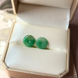 A-Grade Natural Imperial Green Jadeite Donut Pair No.180854