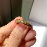 17.7mm A-Grade Natural Brown Jadeite Ring Band No. 161886