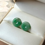 A-Grade Natural Imperial Green Jadeite Donut Pair No.180854