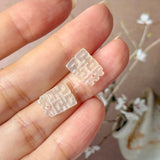 Icy A-Grade White Yellow Jadeite Double Happiness Pair No. 130526