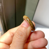 17.7mm A-Grade Natural Brown Jadeite Ring Band No. 161886