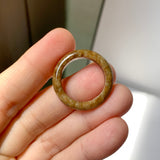 17.7mm A-Grade Natural Brown Jadeite Ring Band No. 161886