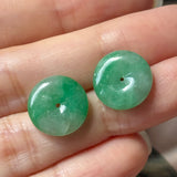 A-Grade Natural Imperial Green Jadeite Donut Pair No.180854