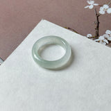 16.6mm Icy A-Grade Natural Light Green Jadeite Ring Band No. 162645
