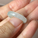 16.6mm Icy A-Grade Natural Light Green Jadeite Ring Band No. 162645