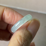 16.6mm Icy A-Grade Natural Light Green Jadeite Ring Band No. 162645