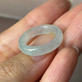 16.6mm Icy A-Grade Natural Light Green Jadeite Ring Band No. 162645