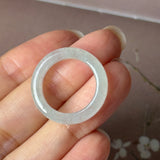 16.6mm Icy A-Grade Natural Light Green Jadeite Ring Band No. 162645