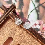 Icy 0.75 cts A-Grade Natural Jadeite Butterfly (Pair) No.180657