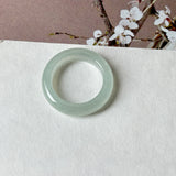 16.8mm Icy A-Grade Natural Light Green Jadeite Ring Band No. 162644