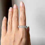 16.8mm Icy A-Grade Natural Light Green Jadeite Ring Band No. 162644