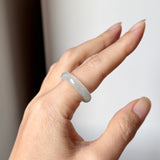 16.8mm Icy A-Grade Natural Light Green Jadeite Ring Band No. 162644