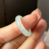 16.8mm Icy A-Grade Natural Light Green Jadeite Ring Band No. 162644