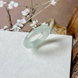 16mm Icy A-Grade Natural Light Green Jadeite Ring Band No. 162643